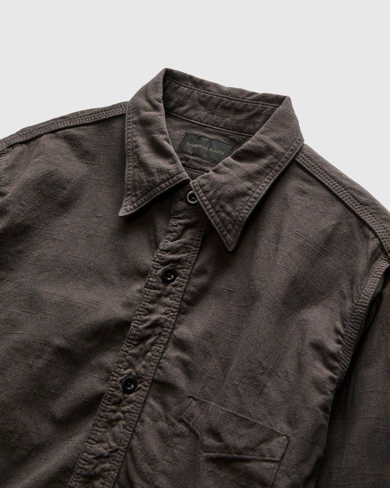 Tropical Weather Long Sleeve Shirt in Charcoal