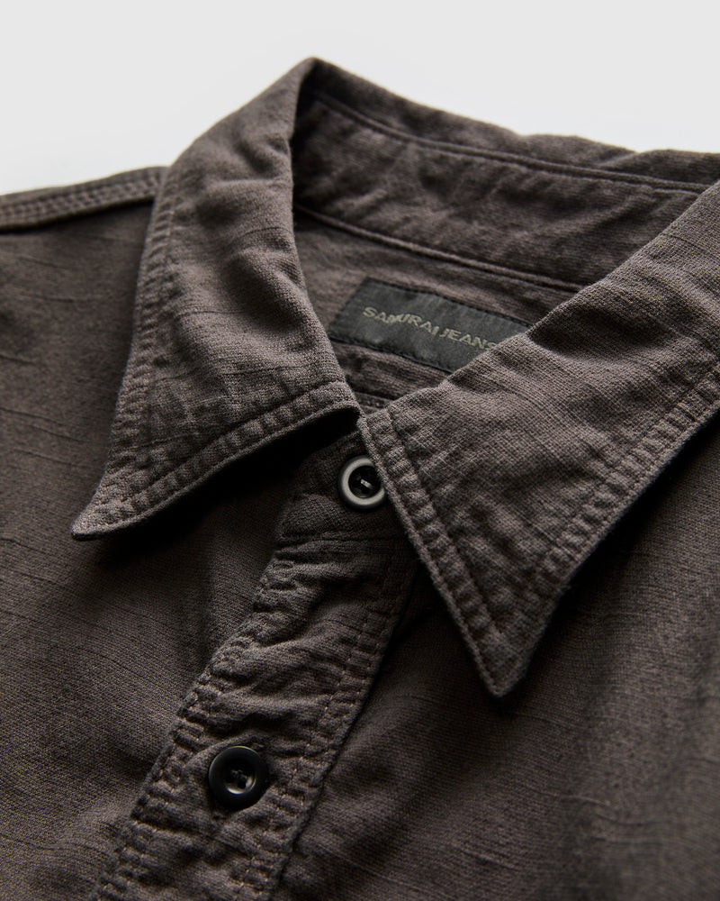 Tropical Weather Long Sleeve Shirt in Charcoal