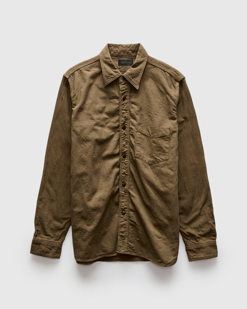 Tropical Weather Long Sleeve Shirt in Olive