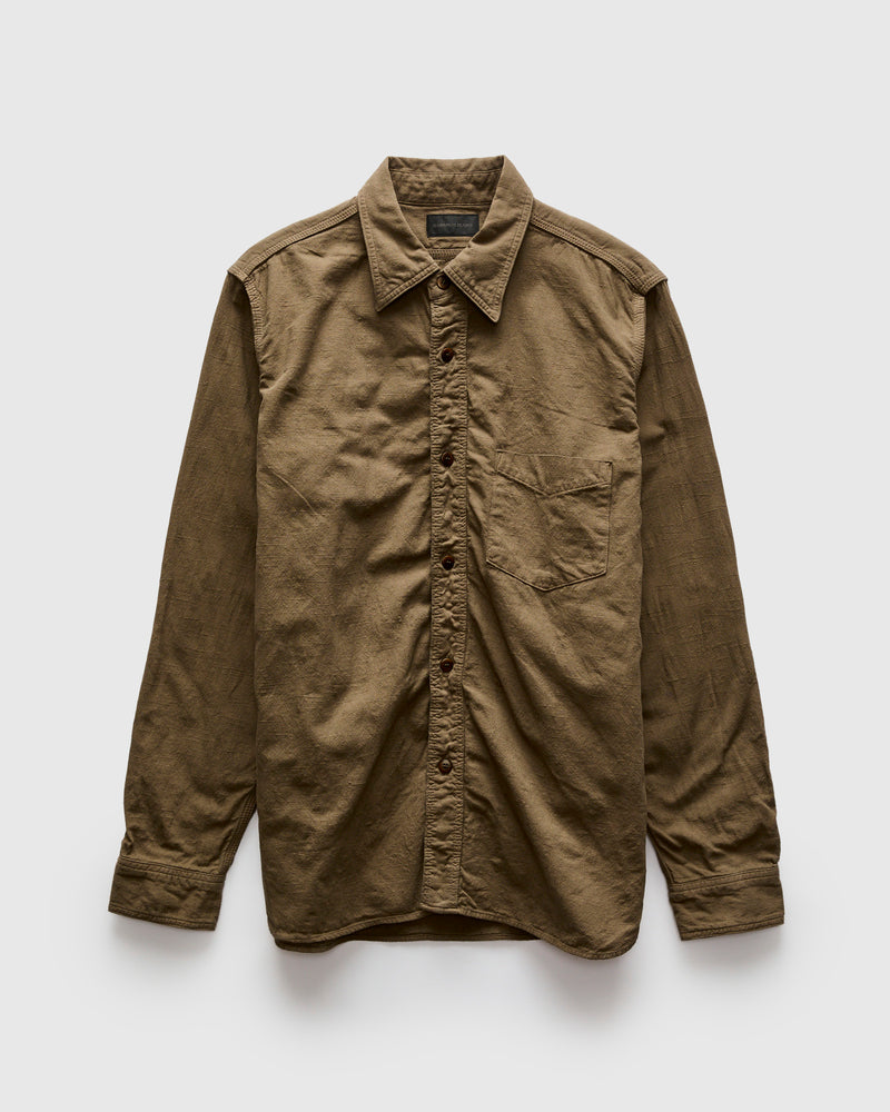 Tropical Weather Long Sleeve Shirt in Olive