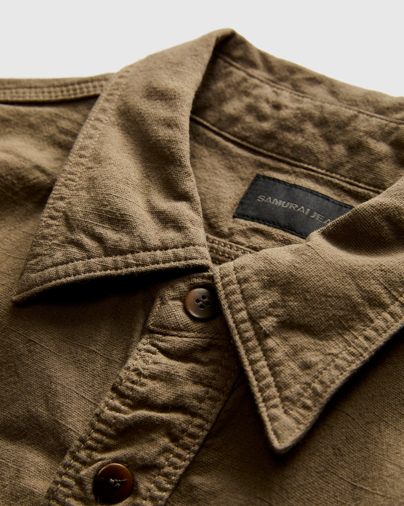 Tropical Weather Long Sleeve Shirt in Olive