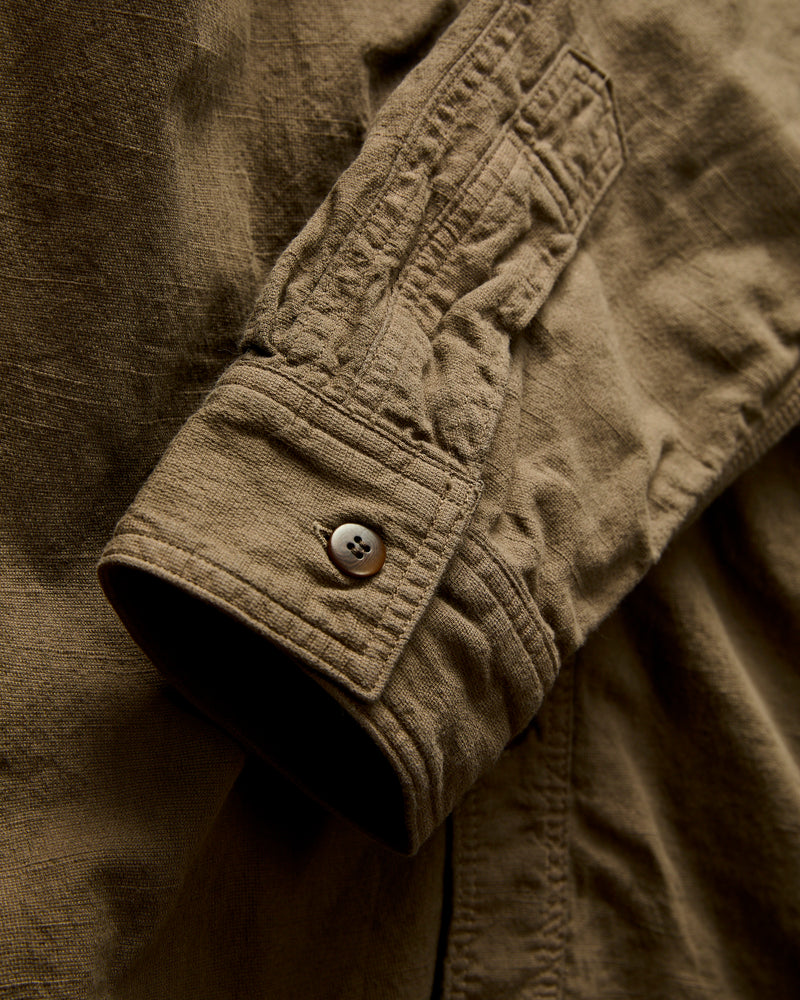 Tropical Weather Long Sleeve Shirt in Olive