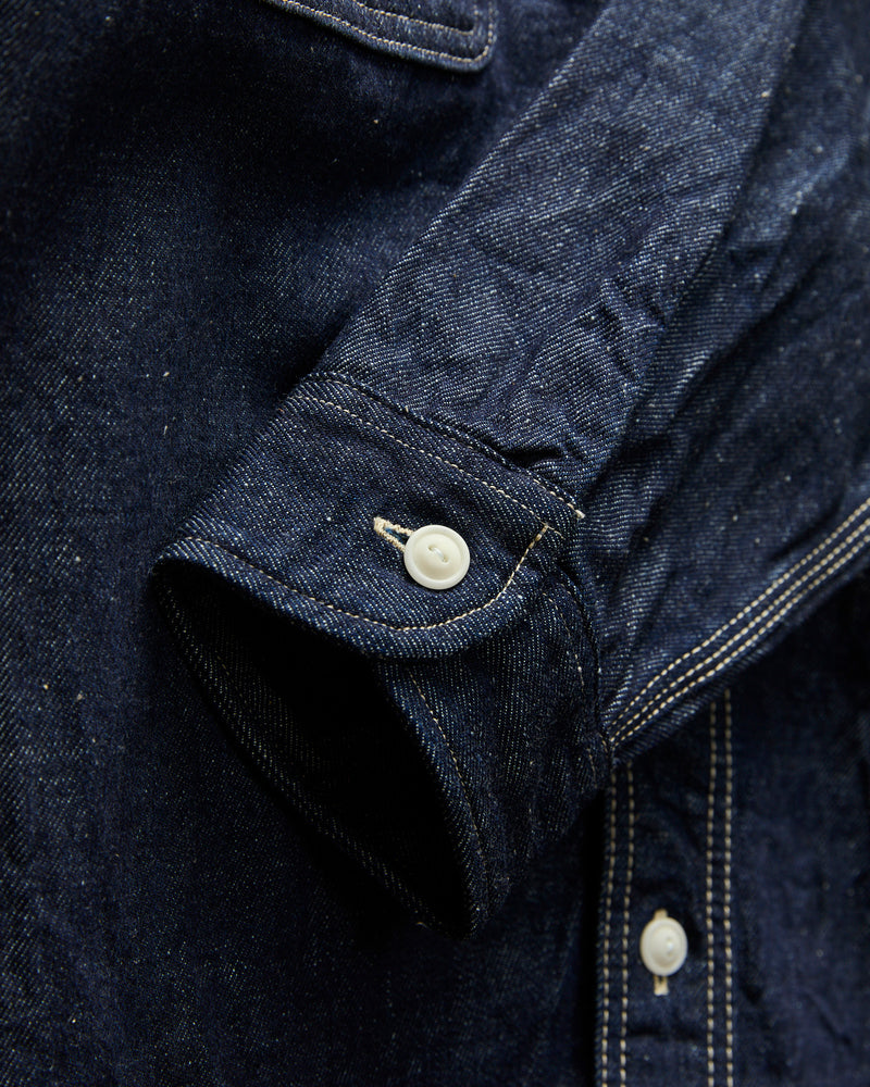 "Samurai Cotton" 10oz Denim Work Shirt in Indigo