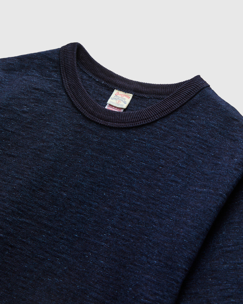 No. 7 Yarn Dyed Short Sleeve T-Shirt in Indigo