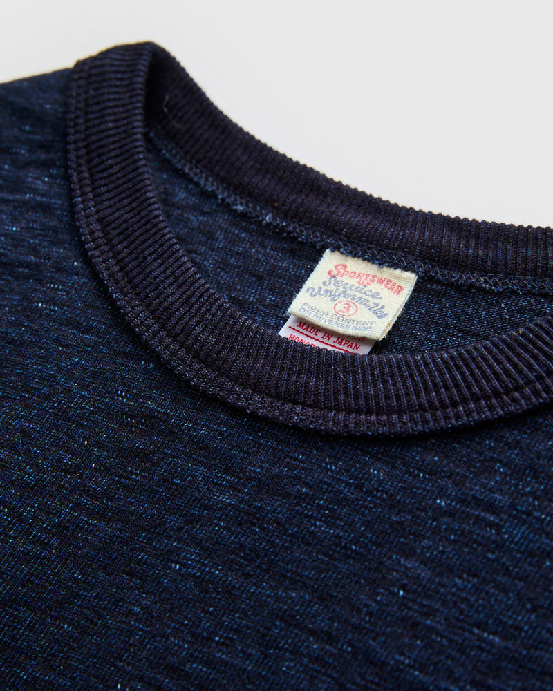 No. 7 Yarn Dyed Short Sleeve T-Shirt in Indigo
