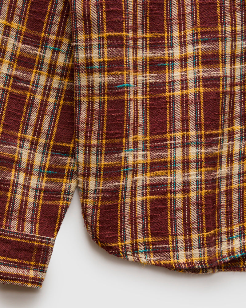 Slubby Flannel Shirt in Brown