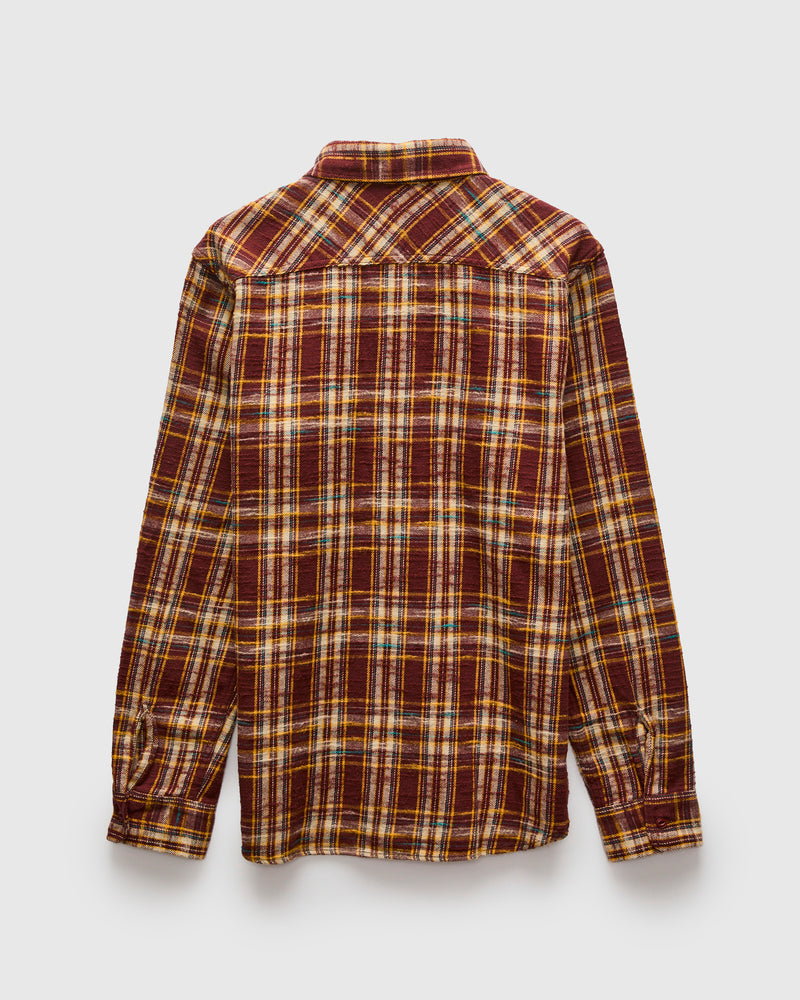 Slubby Flannel Shirt in Brown