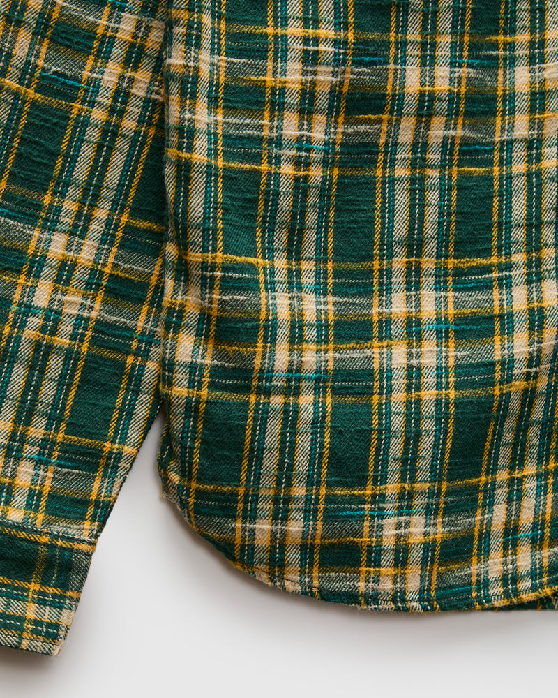 Slubby Flannel Shirt in Green