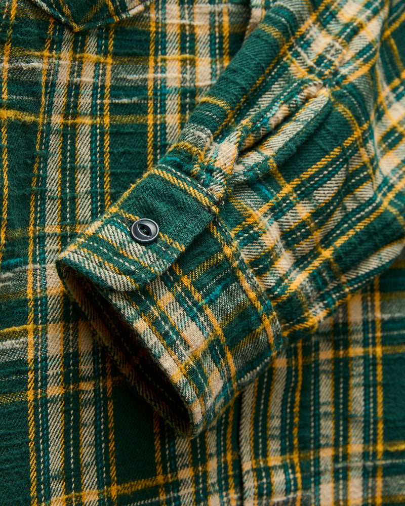 Slubby Flannel Shirt in Green