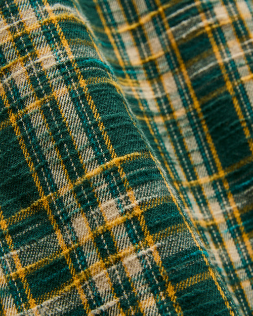 Slubby Flannel Shirt in Green