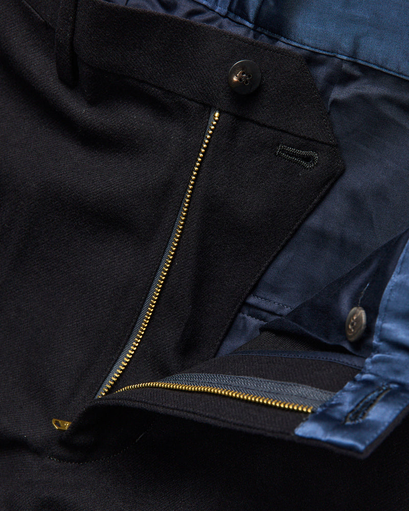 Broader Slacks in Navy