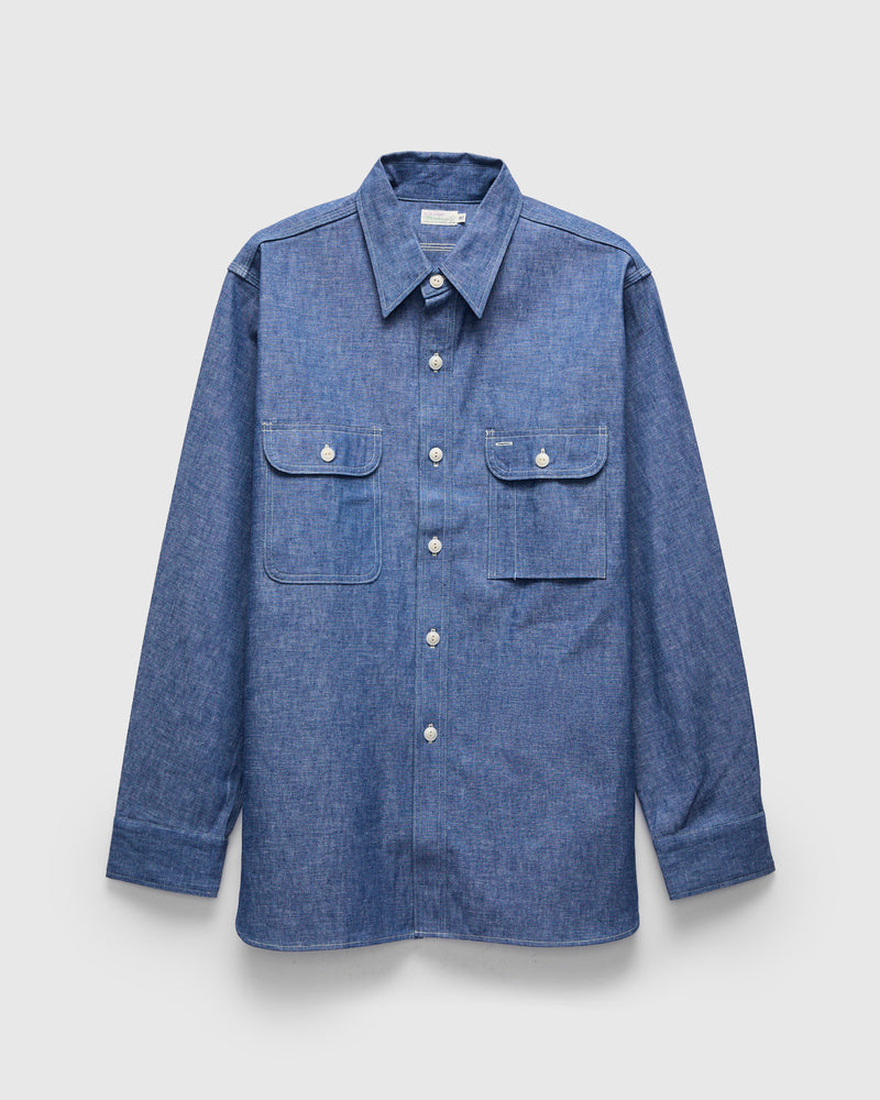 Big Yank Chambray Shirt in Sax Blue