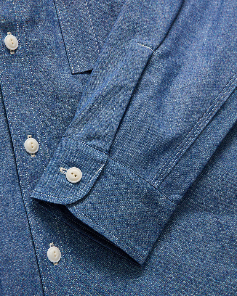 Big Yank Chambray Shirt in Sax Blue