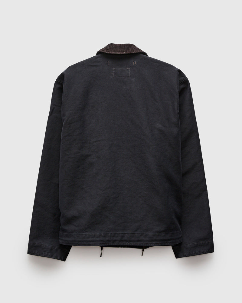 Corduroy Collar Bower Deck Jacket in Dark Navy