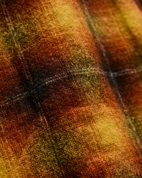 Jesse Wool Camp Shirt in Orange/Yellow
