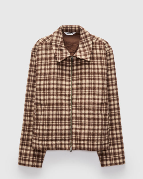 Club Jacket in Brown Plaid