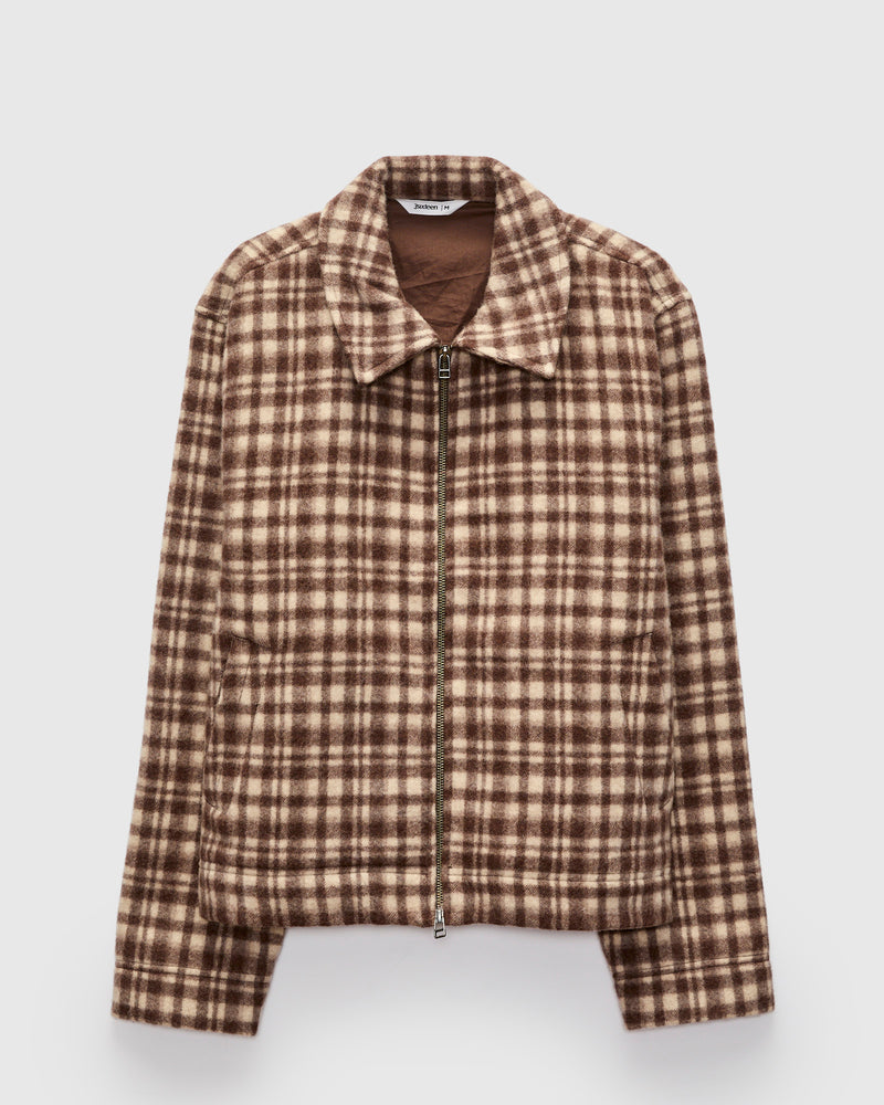 Club Jacket in Brown Plaid