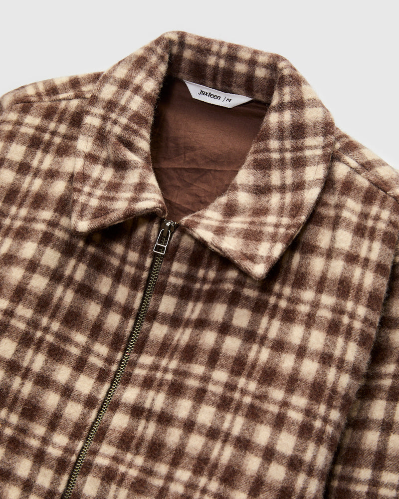 Club Jacket in Brown Plaid