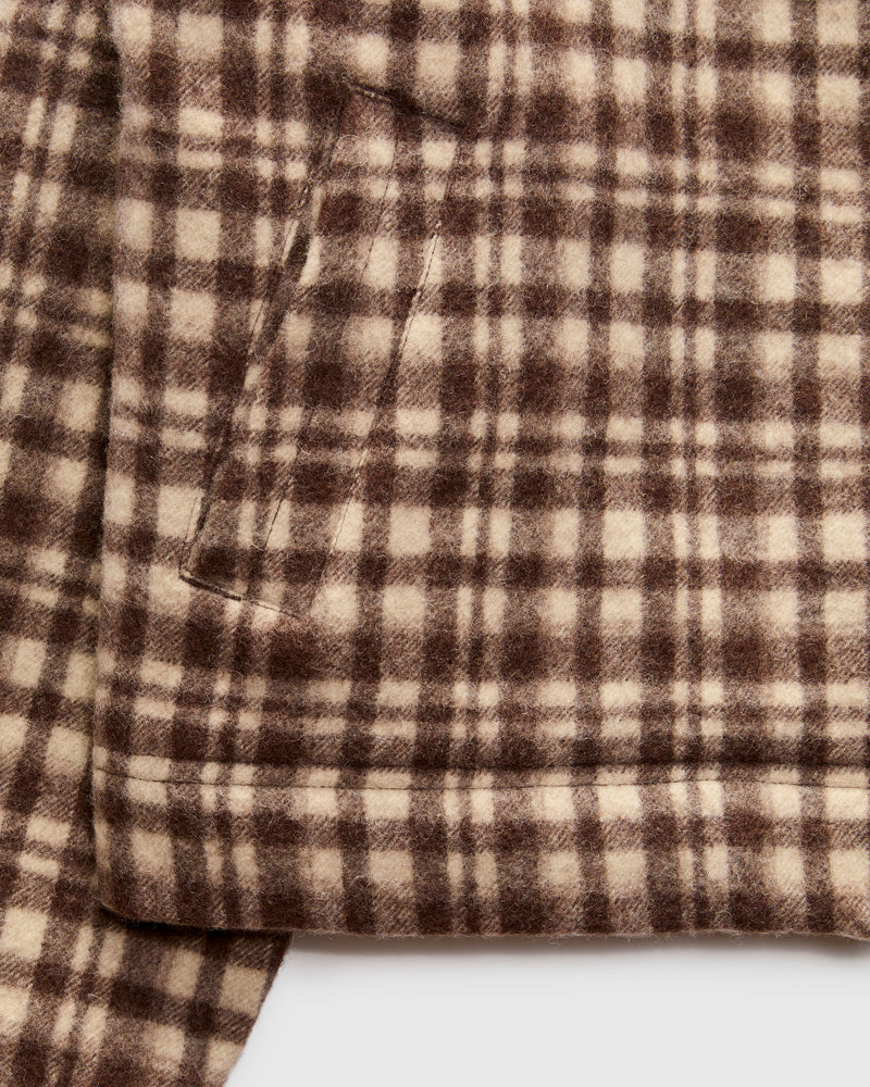 Club Jacket in Brown Plaid