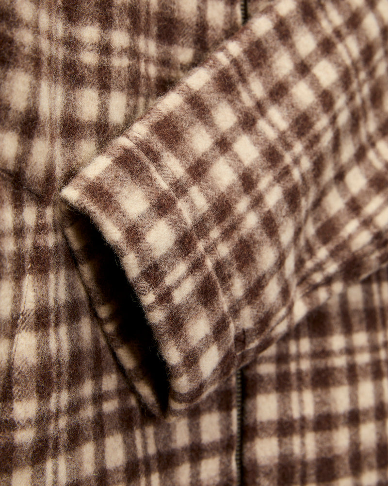 Club Jacket in Brown Plaid