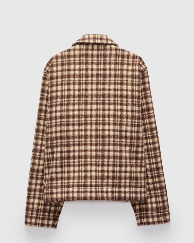 Club Jacket in Brown Plaid