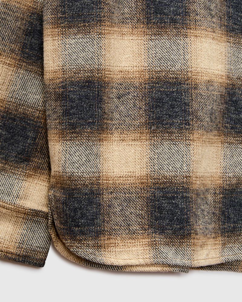 Crosscut Flannel in Ecru Brown