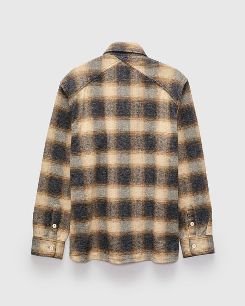 Crosscut Flannel in Ecru Brown