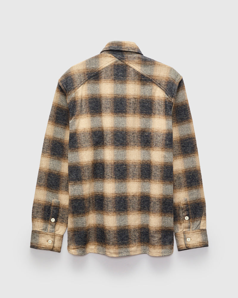 Crosscut Flannel in Ecru Brown