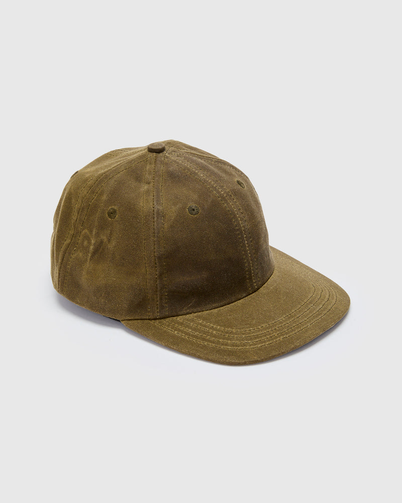 Baseball Hat in Waxed Cotton Loden