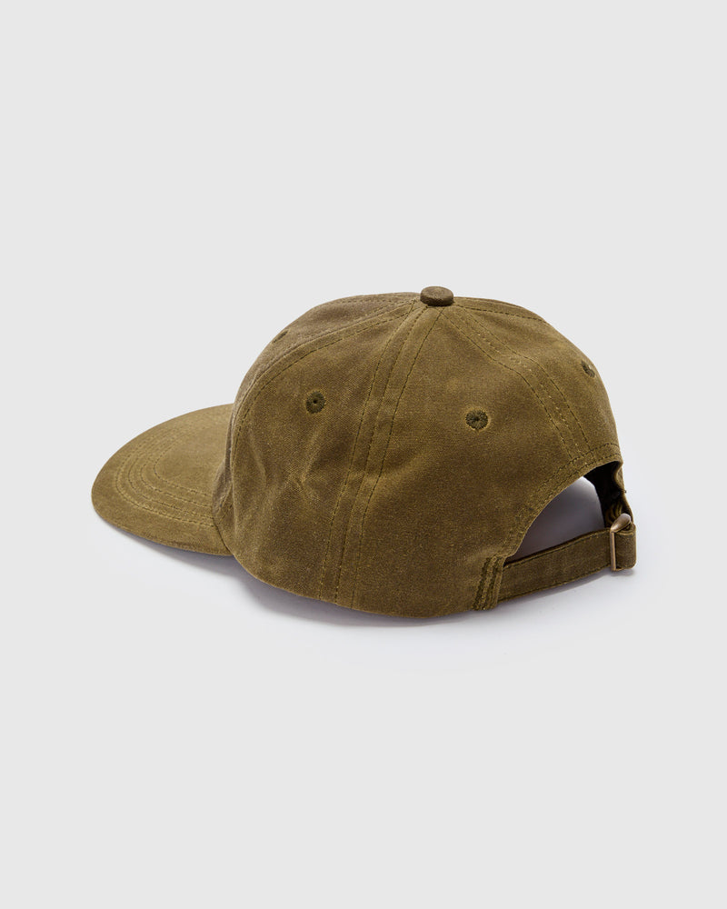 Baseball Hat in Waxed Cotton Loden