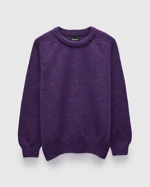 "Boxy Space Knit" Wool Sweater in Purple Haze
