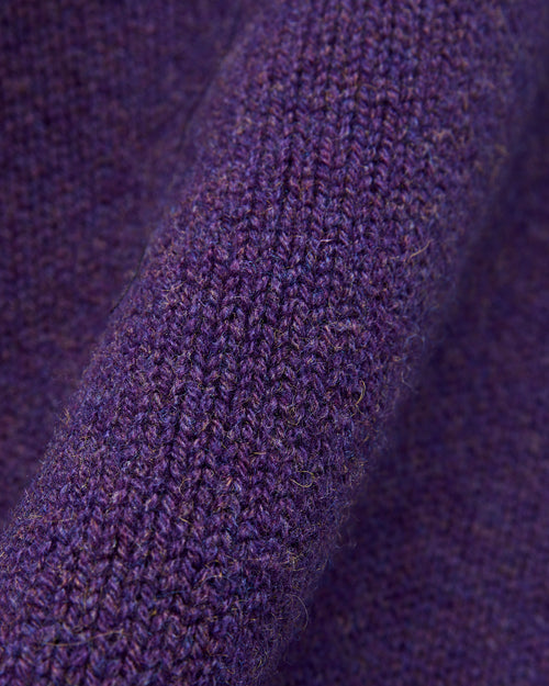 "Boxy Space Knit" Wool Sweater in Purple Haze