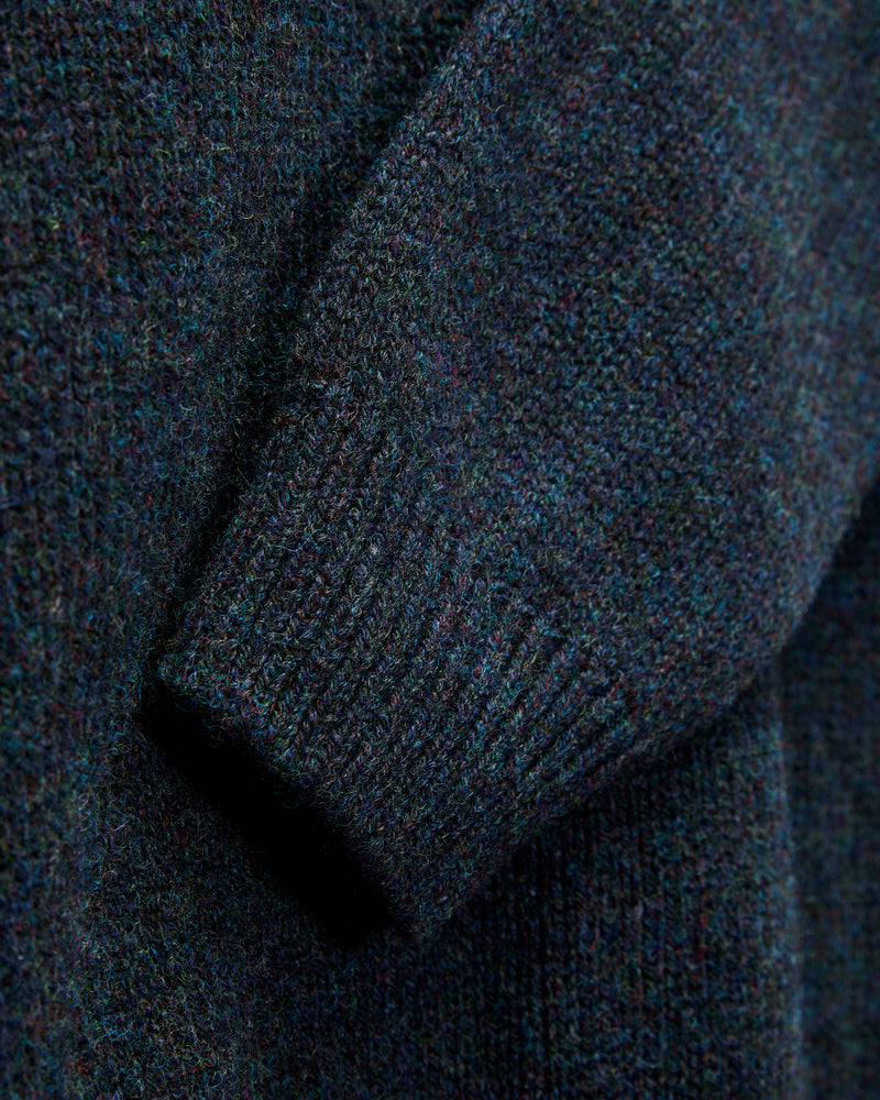 "Boxy Space Knit" Wool Sweater in Storm