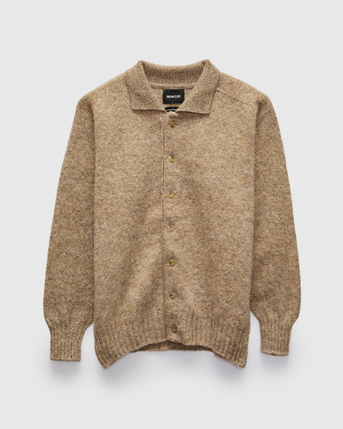 "Creatures of the Howlin' Moon" Wool Knit Cardigan in Mixed Shrooms