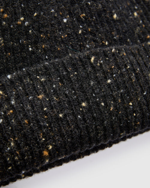 "Out of the Blue" Wool Beanie in Blackout