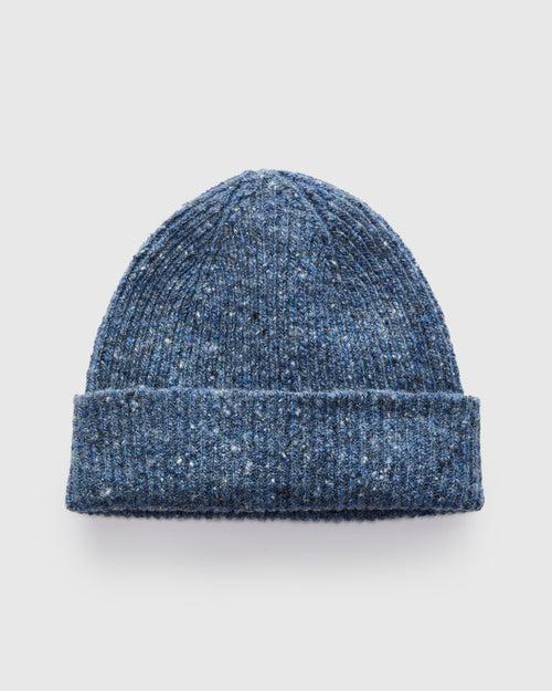 "Out of the Blue" Wool Beanie in Blue Lover