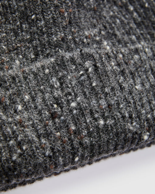 "Out of the Blue" Wool Beanie in Charcoal