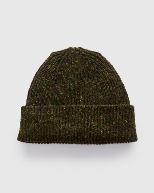 "Out of the Blue" Wool Beanie in Moss
