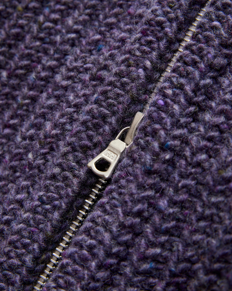 "Loose Ends" Wool Knit Cardigan in Violet Dreams