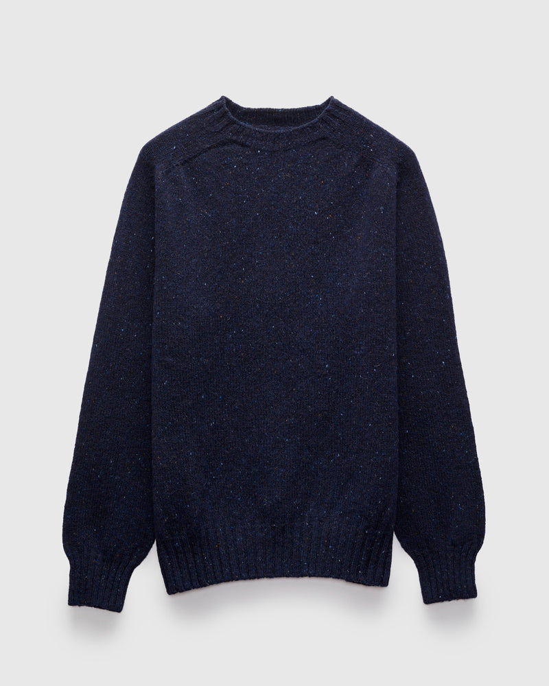 "Terry" Wool Sweater in Navy