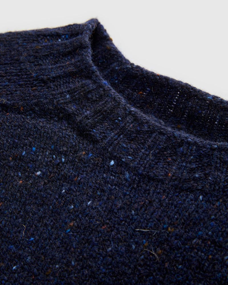 "Terry" Wool Sweater in Navy