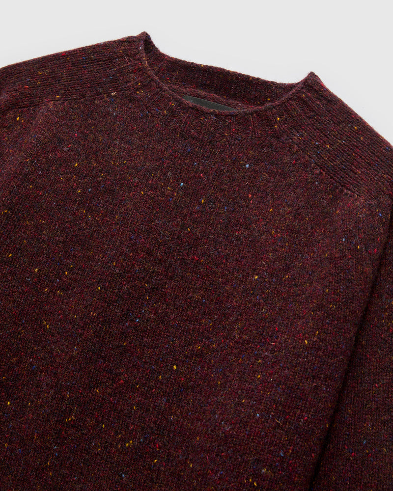 "Terry" Wool Sweater in Wine Noir