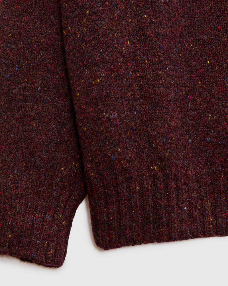 "Terry" Wool Sweater in Wine Noir