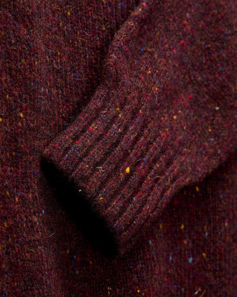 "Terry" Wool Sweater in Wine Noir