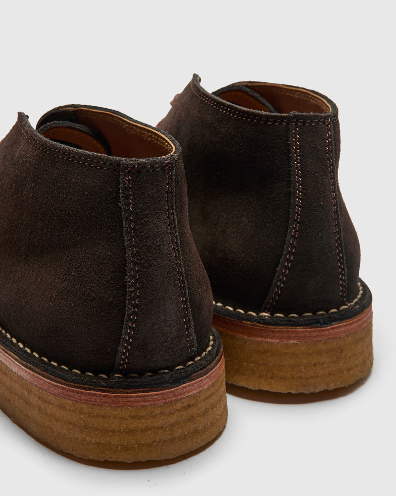 Military Desert Boots in Japanese Suede Dark Brown