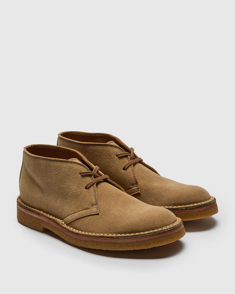 Military Desert Boots in Japanese Suede Sand