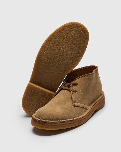 Military Desert Boots in Japanese Suede Sand
