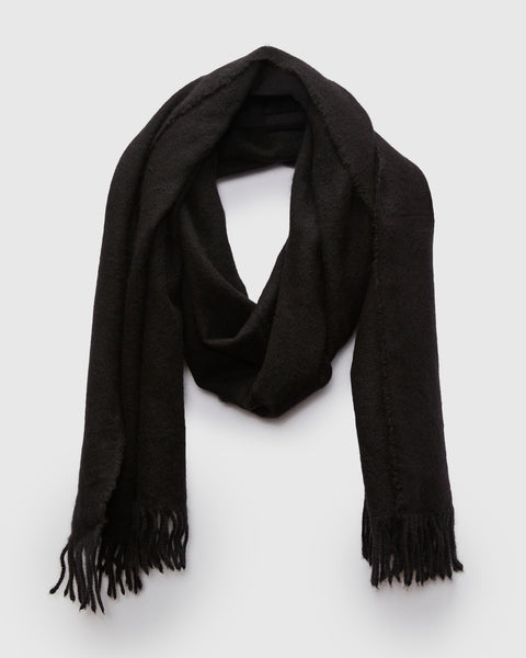 Cashmere Fringe Stole in Black – Blue Owl Workshop