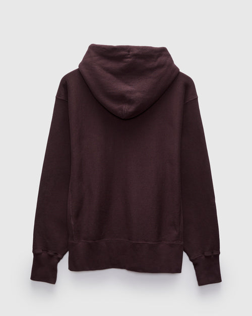 Front Zip Hoodie in Brown Violet