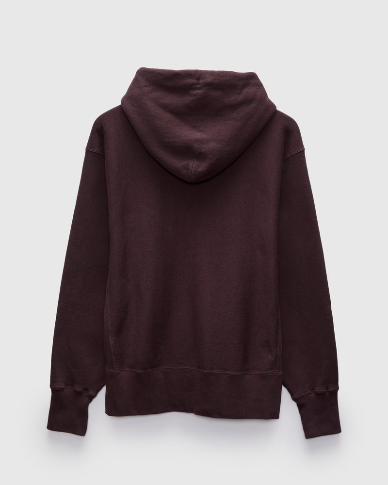 Front Zip Hoodie in Brown Violet